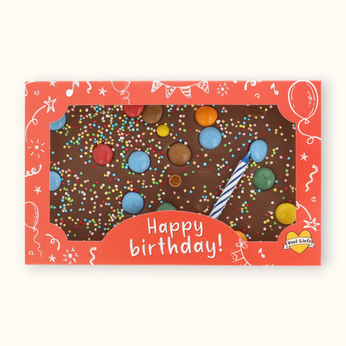 Choco bar met kaarsje | Happy birthday!